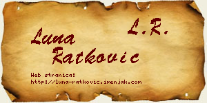 Luna Ratković vizit kartica